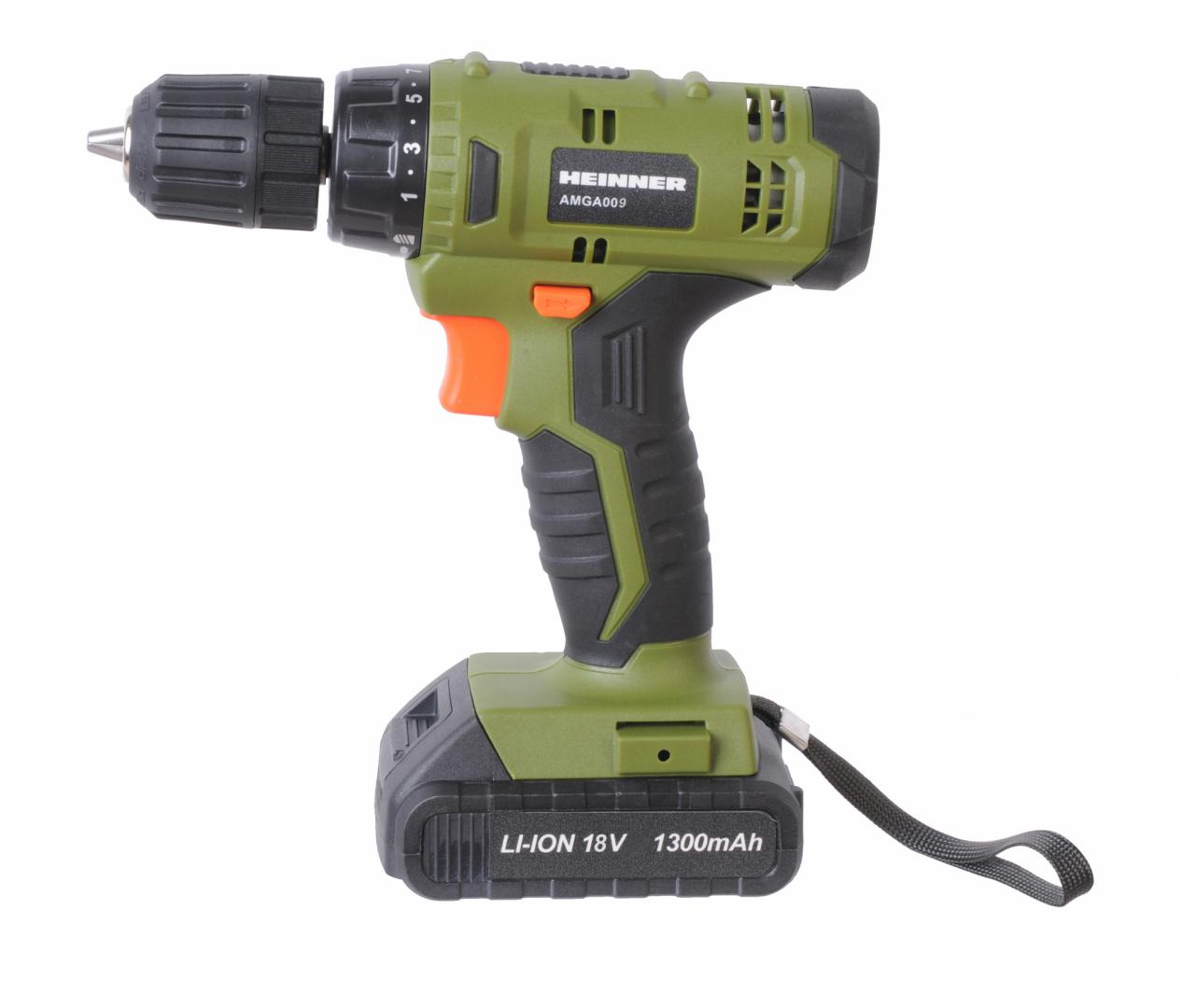 Masina de gaurit si insurubat (bormasina) pe acumulator Heinner AMGA009, 18 V, 650 RPM, 28 Nm, 10 mm mandrina rapida