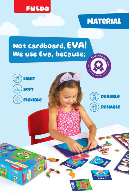 JOC MAGNETIC DIN SPUMA EVA, CREEAZA UN MONSTRU, PUEDO