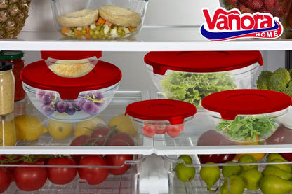 Set 5 Boluri De Sticla Cu Capac, Vanora Home