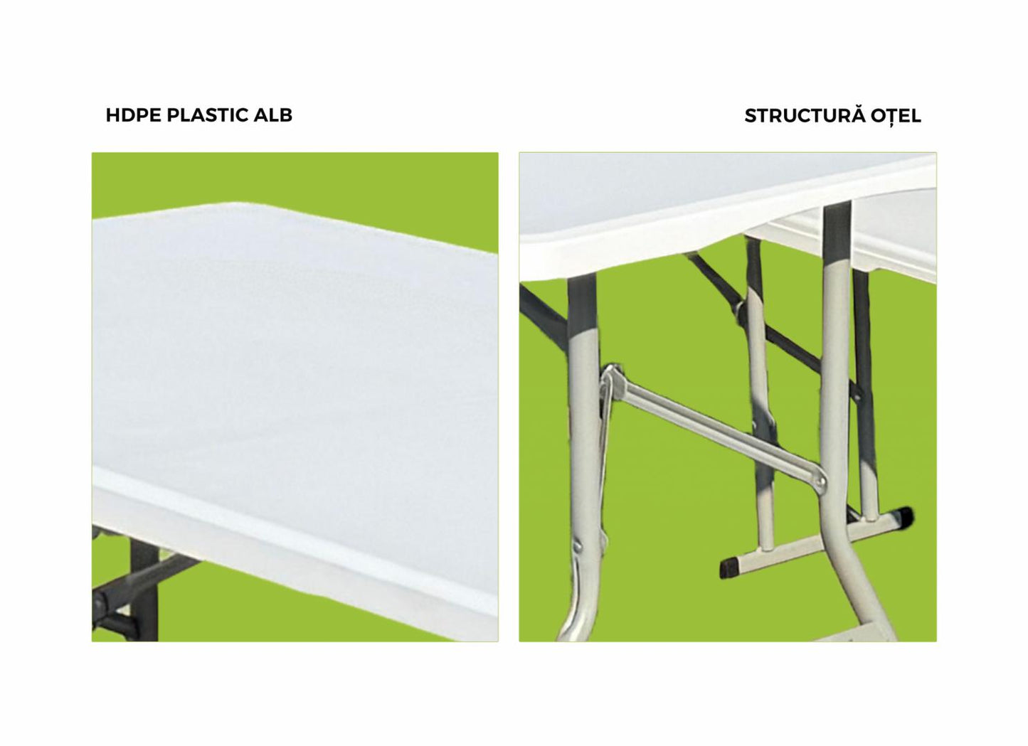 Heinner Set Masa Cu 2 Banci Plastic Pliabile