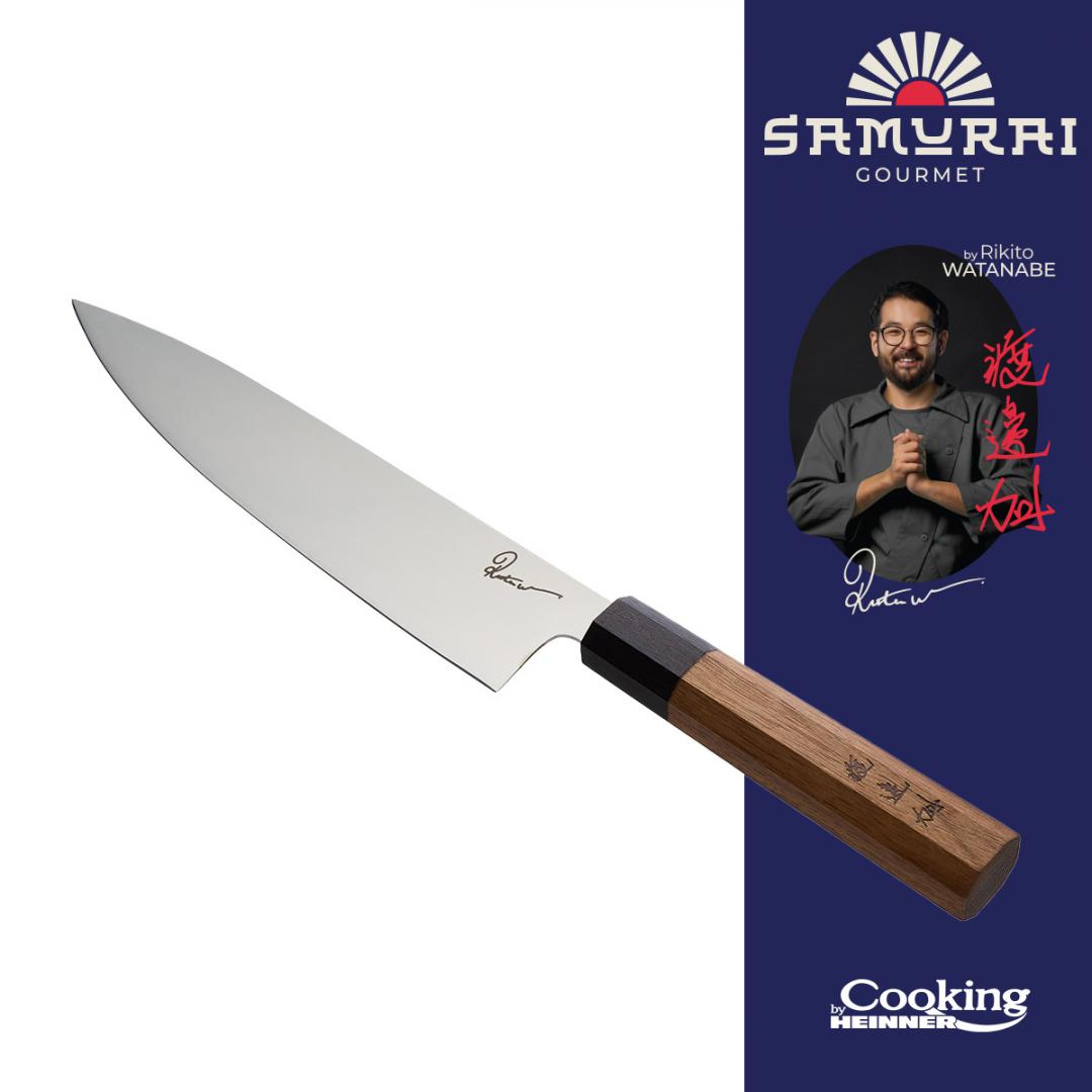 Cutitul bucatarului Cooking by Heinner - Samurai Gourmet by Rikito Watanabe, inox, 20 cm