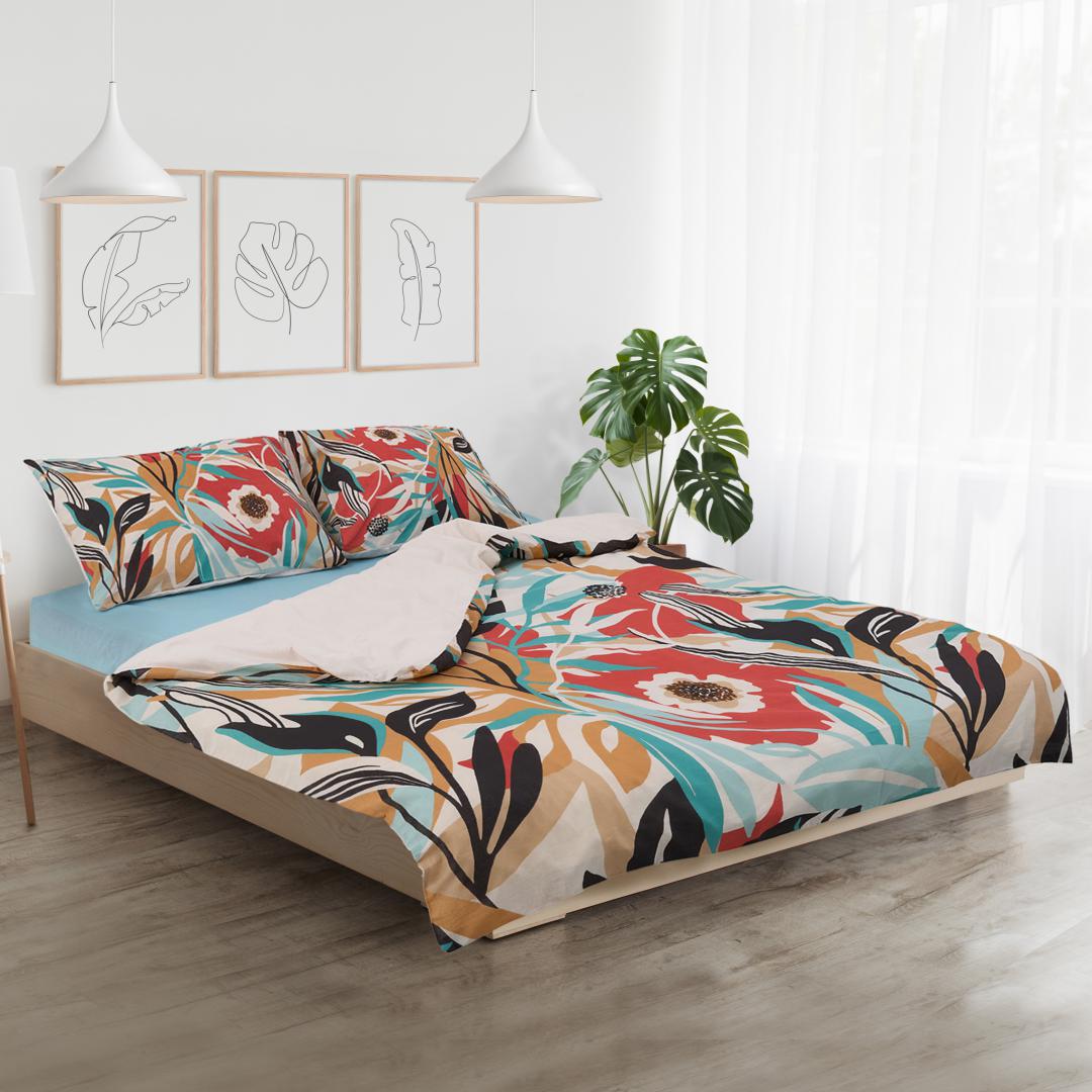 Lenjerie de pat Heinner Home Dubla BBC 4 piese, 132TC, Amon