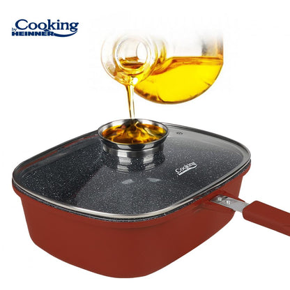 Tigaie dubla Cooking by Heinner Calabria, aluminiu turnat, 30x24x12cm