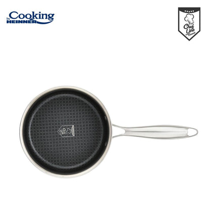 Cratita 2L cu capac sticla Cooking by Heinner Titanium, 3 straturi, inox, 18 x 9 cm