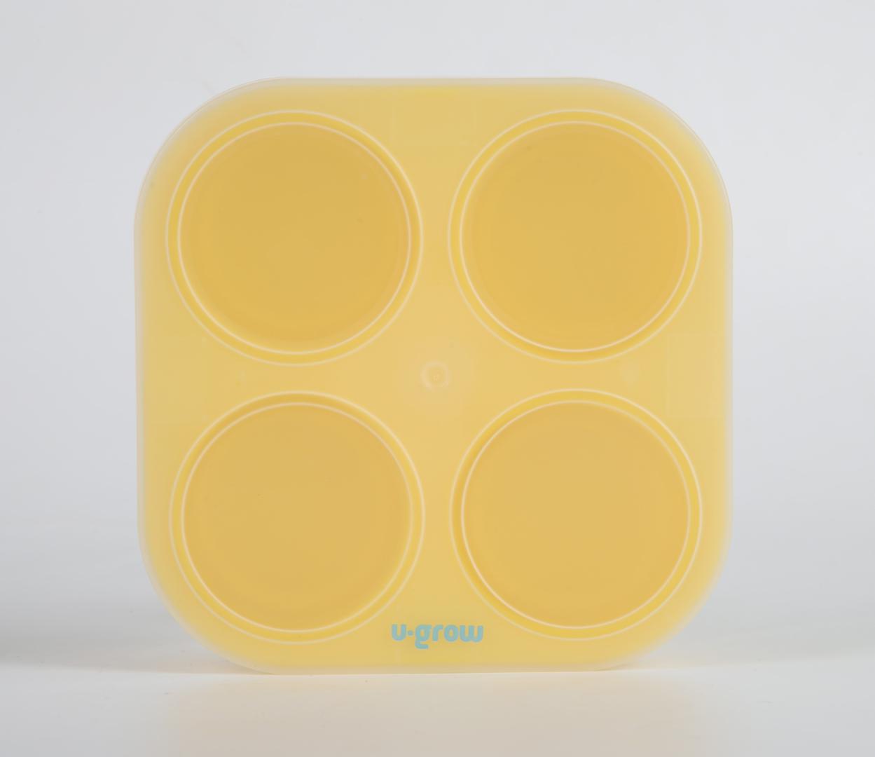 Recipient colapsibil din silicon stocare hrana 4 compartimente, 240 ml, U-Grow