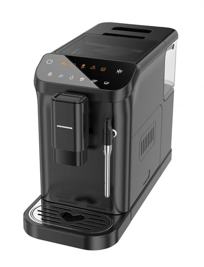 Espressor automat Heinner Buongiorno HEMA-D20DBK, 1350W, 20 bar, capacitate rezervor apa 1.5L, capacitate compartiment boabe 190g, Negru