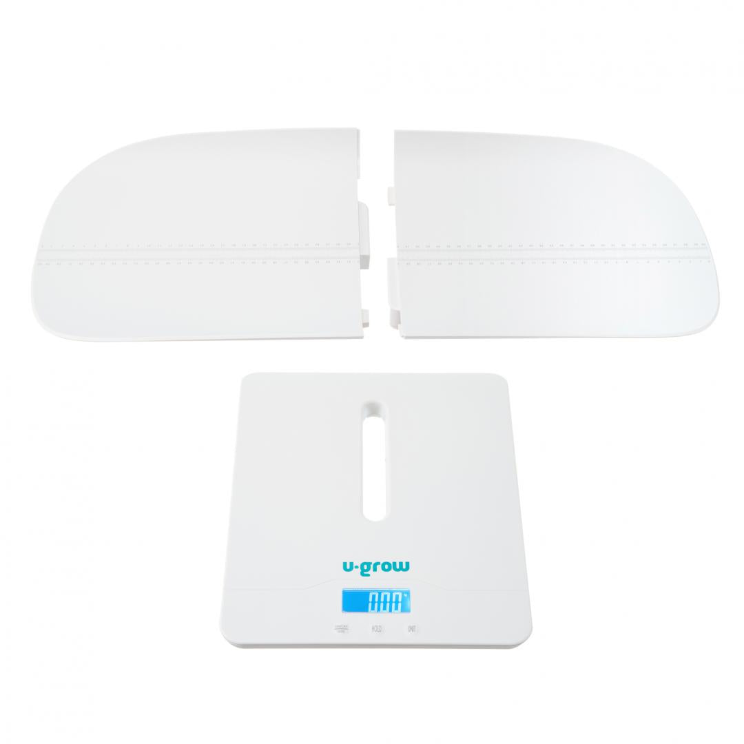 Cantar digital corporal 2in1 pentru bebe si mama, U-Grow, Display LED, blueetoth, Auto off, Functie Tara, 100kg, Alb