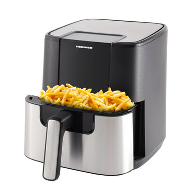 Friteuza cu aer cald Heinner HealthyEra 15 HAF-H6BKS1500, 1500W, capacitate: 5.5L, display digital, control touch, 8 programe, negru/silver