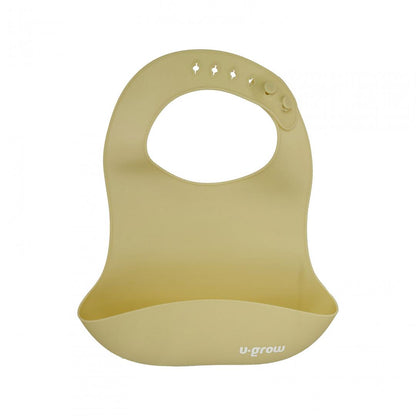 Set diversificare 5 piese silicon : baveta, bol, farfurie, lingurita si furculita, olive, U-Grow