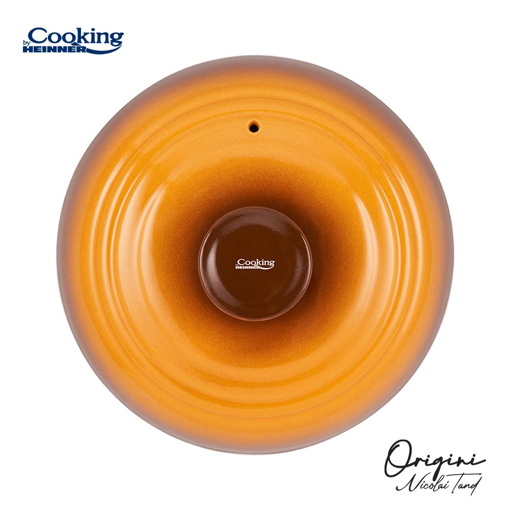Oala 6L ceramica cu capac Cooking by Heinner - Origini Chef Nicolai Tand, 19 x 19.5 cm