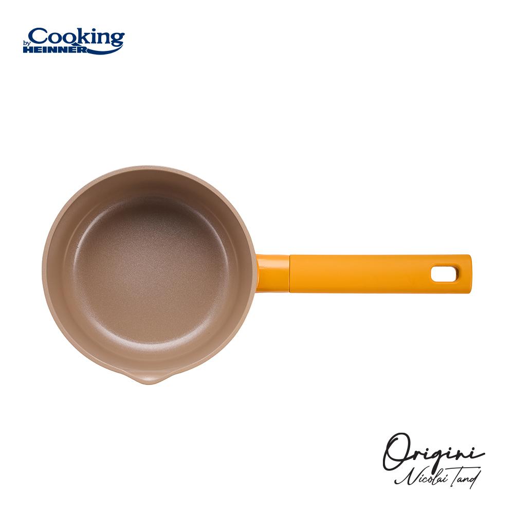 Cratita 1.8L cu capac Cooking by Heinner - Origini Chef Nicolai Tand, aluminiu turnat, invelis ceramic, 18 x 8.5 cm