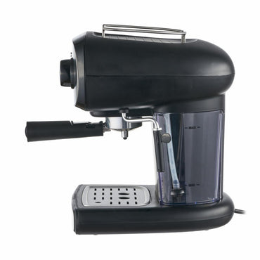 Espressor manual Heinner Black Boquette HEM-1100BKX, 850W, 15bar, rezervor detasabil 1.2L, filtru dublu din inox, Negru/Inox