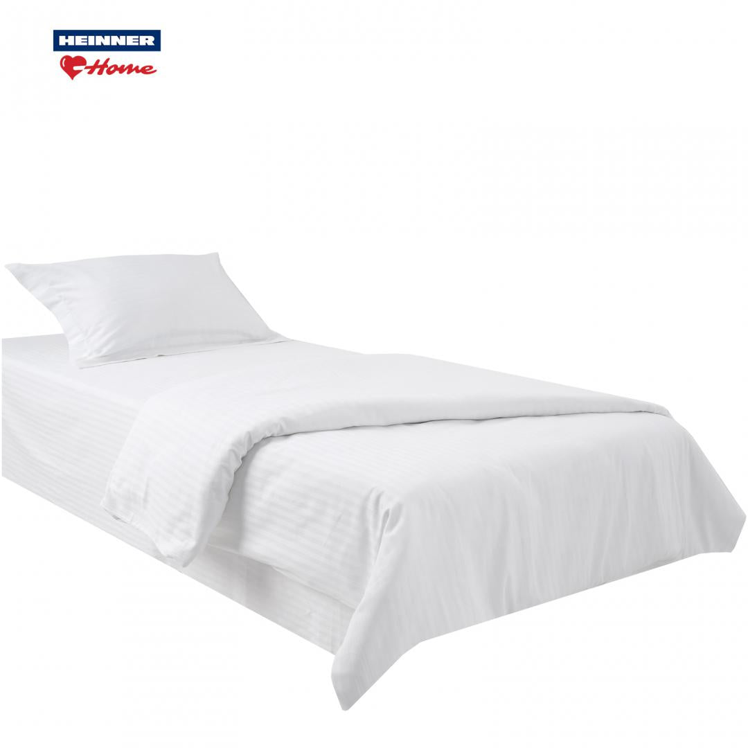 Lenjerie hoteliera single, damasc cu dunga 3 cm, 3 piese, 160 x 220 cm, DeLuxe