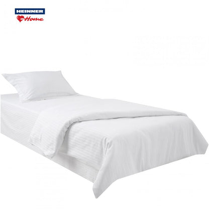Lenjerie hoteliera single, damasc cu dunga 3 cm, 3 piese, 160 x 220 cm, DeLuxe