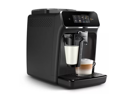 Aparat de cafea automat Philips Series 2300 LatteGo EP2334/10 cu spuma de lapte LatteGo, ecran tactil, negru