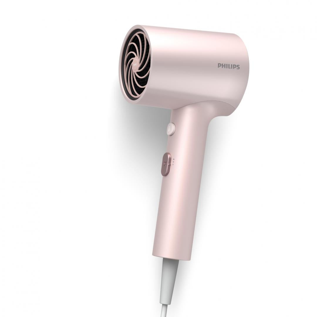 Uscator de par Philips BHD321/50, 1600W, ingrijire cu ioni, 2 setari de viteza, 2 setari de temperatura, cap de coafare, Roz