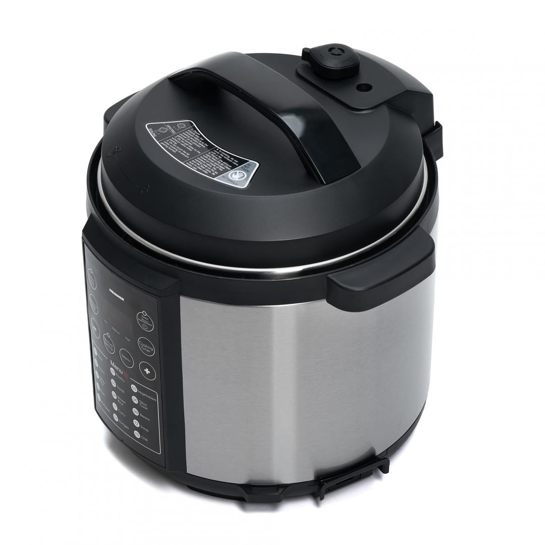 Multicooker cu gatire sub presiune Heinner HPCK-6IX, 3.8 L, 15 programe, vas antiadeziv detasabil, presiune reglabila, timer, display led, inox