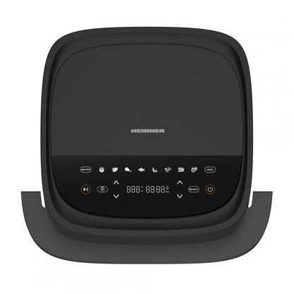 Friteuza cu aer cald si cuptor pizza 2 in 1 Heinner pizza EastFry HPAF-B4DC22BK, 2200W, capacitate 4L si 25.4 diametru pizza, control digital, 9 programe presetate, programe presetate, 40-230 grade, timer 60 min, negru