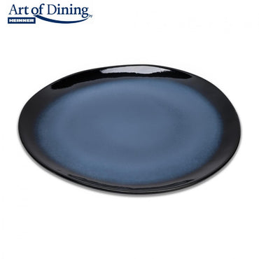 Farfurie ovală ceramică, Heinner, Serenity, albastru-negru, 28.3x24x1.5cm