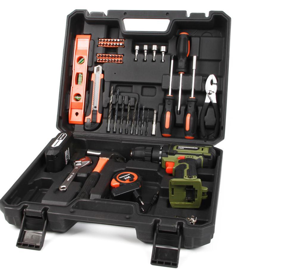 Masina de gaurit si insurubat (bormasina) pe acumulator Heinner VTE003, 20 V, 1500 RPM, 30 Nm, 18+1 trepte tensiune, acumulator, incarcator