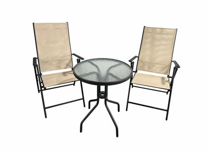 Set mobilier gradină, Heinner, 2 scaune, masă, 140x80 cm, multicolor