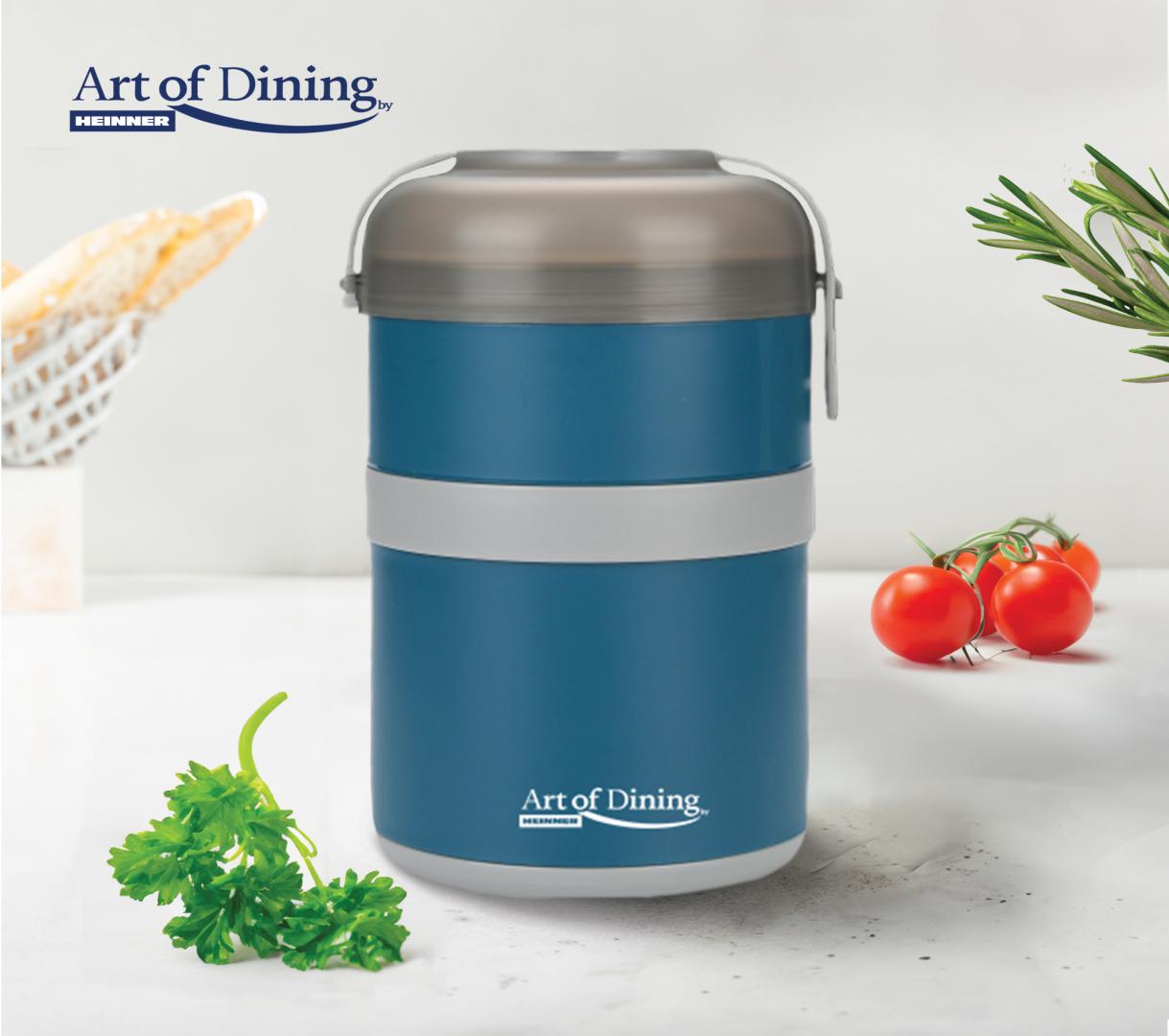Caserola termica cu perete dublu Art of dining by Heinner Loca, inox, 920 ml, albastru
