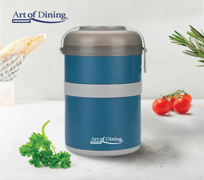 Caserola termica cu perete dublu Art of dining by Heinner Loca, inox, 920 ml, albastru