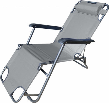 Sezlong pliabil cu tetiera Heinner, 153x60x79 cm