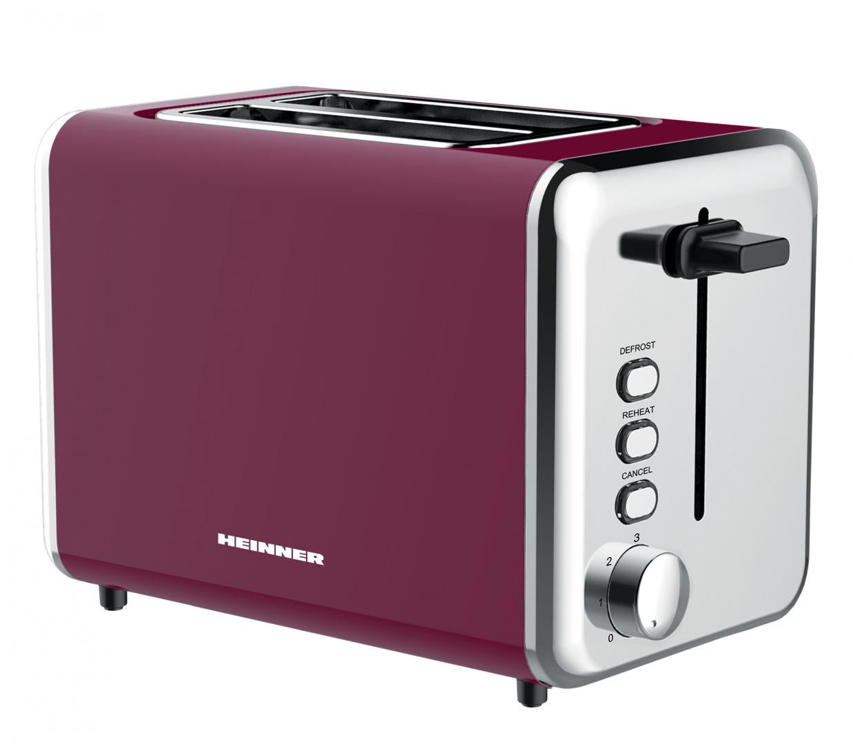 Prajitor de paine Heinner Charm TP-1000BG, 850W, 7 Setari rumenire, Burgundy