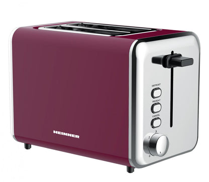 Prajitor de paine Heinner Charm TP-1000BG, 850W, 7 Setari rumenire, Burgundy