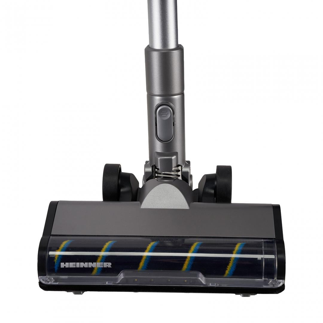 Aspirator vertical HEINNER VERTICLEAN PRO HSVC-MBD25.9S, filtrare ciclonica, acumulator li: 25.9v, putere: 450w si 3 viteze, autonomie max 20 min, display led, capacitate 0.7l, filtru hepa, silver