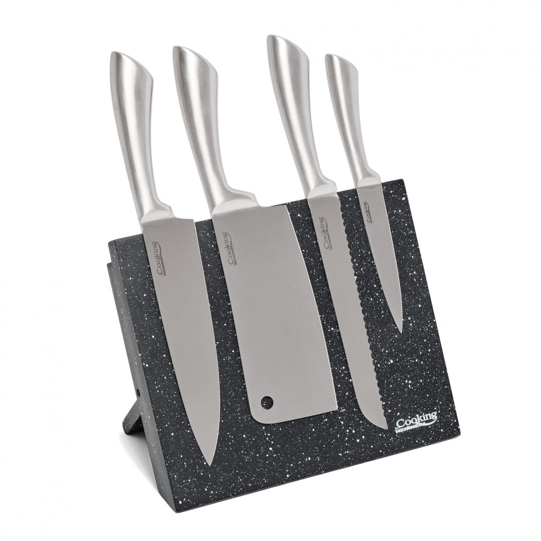 Set Cutite De Bucatarie, 5 Piese,Silver, Cooking By Heinner