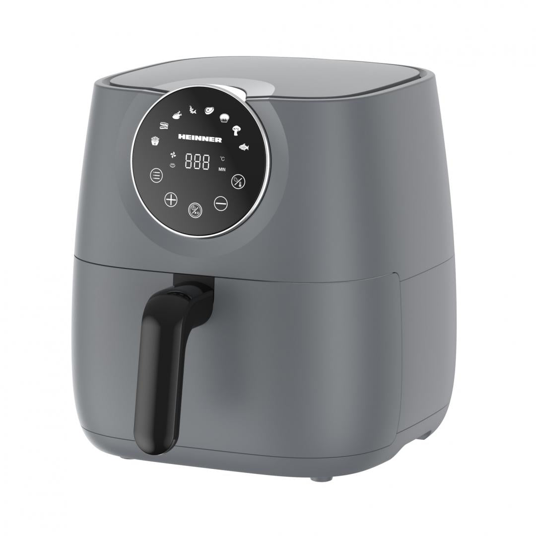 Friteuza cu aer cald Heinner smartfry HAF-B6GREY1700, 1700w, capacitate 5.7l, display digital cu control touch, termostat reglabil 80-200 grade, timer 60 min, Gri antracit