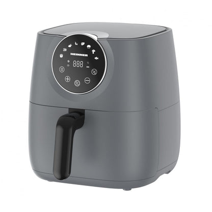 Friteuza cu aer cald Heinner smartfry HAF-B6GREY1700, 1700w, capacitate 5.7l, display digital cu control touch, termostat reglabil 80-200 grade, timer 60 min, Gri antracit