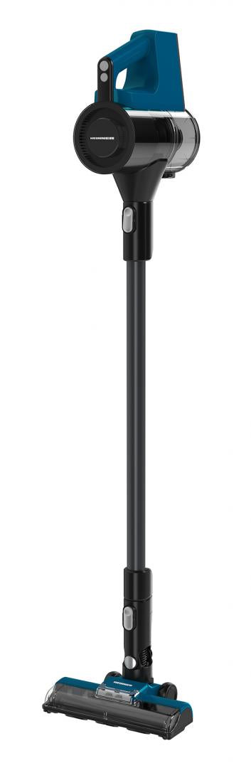 Aspirator vertical HEINNER V-GO MAX HSVC-MB22.2BL, filtrare ciclonica, acumulator li: 22.2v, putere: 300w si 3 viteze, putere absorbtie: 90w, autonomie max 20 min, 2 moduri de aspirare, capacitate recipient praf: 0.7l, filtru hepa, negru/albastru