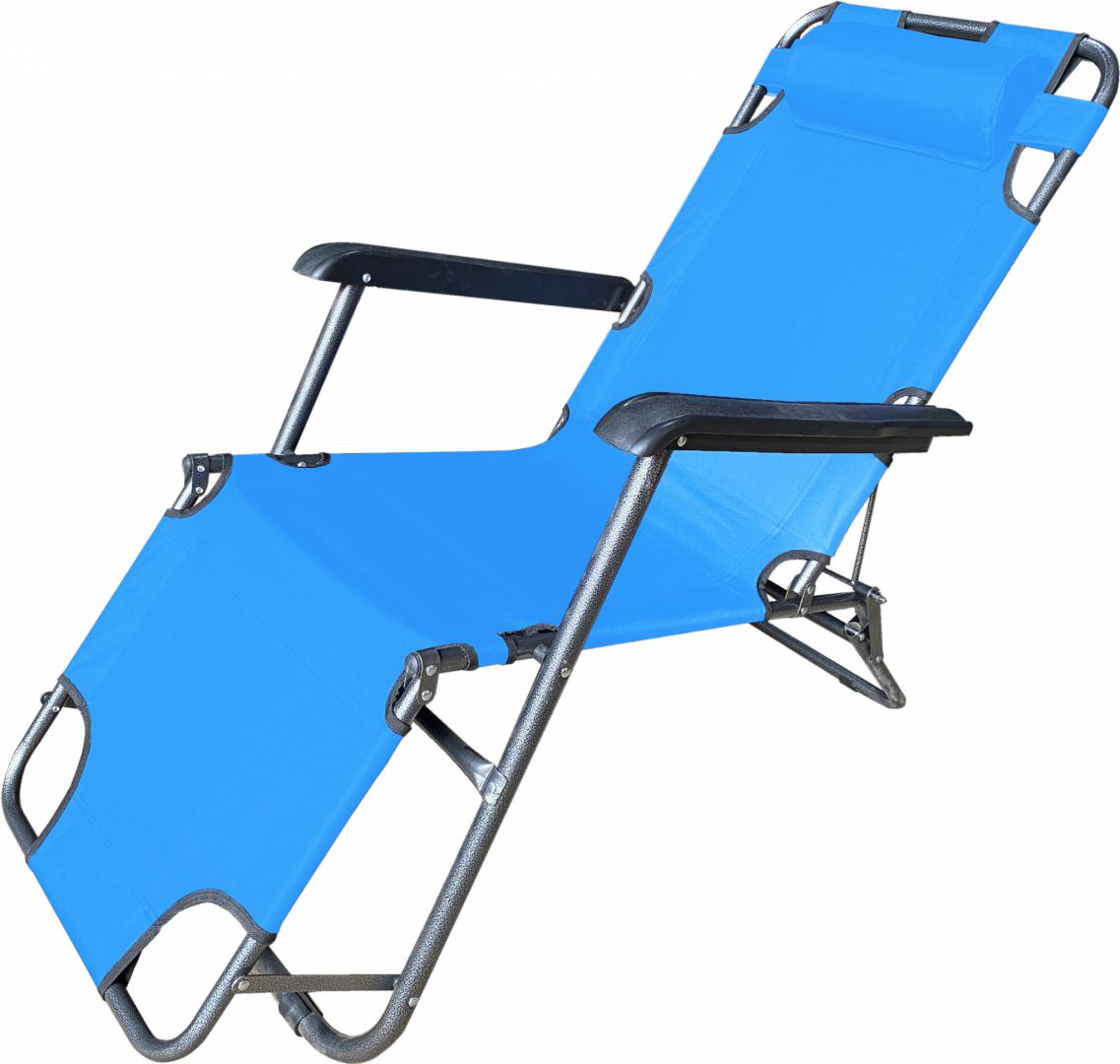 Sezlong pliabil cu tetiera Heinner, 153x60x79 cm