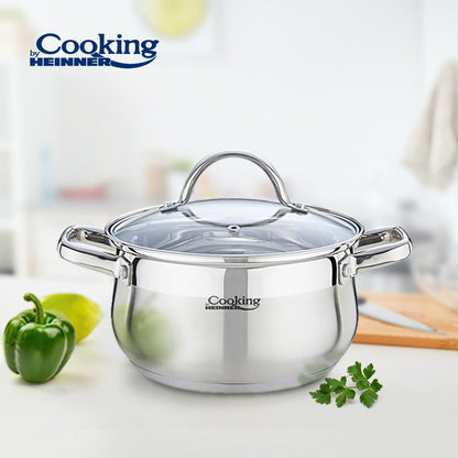 Semioala 3.6L cu capac Cooking by Heinner Amira, inox, 20x11.5 cm
