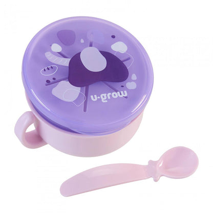 Bol 2 In 1 Pentru Snackuri Cu Lingurita, U-Grow