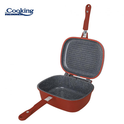 Tigaie dubla Cooking by Heinner Calabria, aluminiu turnat, 30x24x12cm