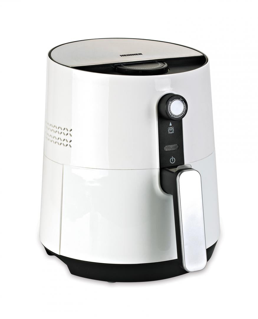 Friteuza cu aer cald Heinner AirFryer HAF-1300WH, gatire fara ulei, 1300 W, capacitate vas 3.6l, capacitate cos 2.6L , termostat reglabil 0-200˚C, timer 30 min, alb