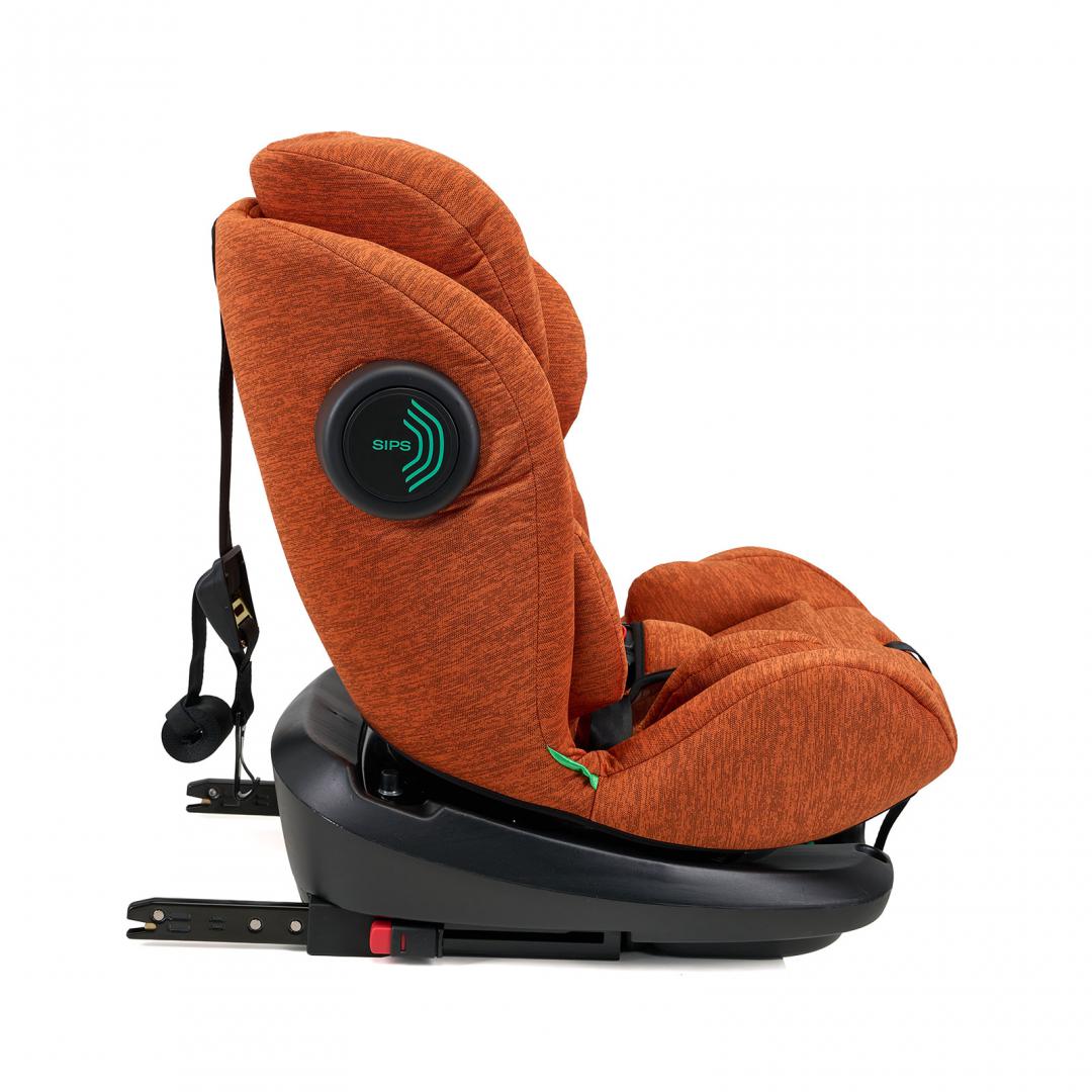 Scaun auto U-Grow Secure+ 40-150 cm ,360 grade , 4 pozitii de ajustare pe spate , 10 pozitii de ajustare a tetierei pe inaltime, Golden Cognac, U-Grow