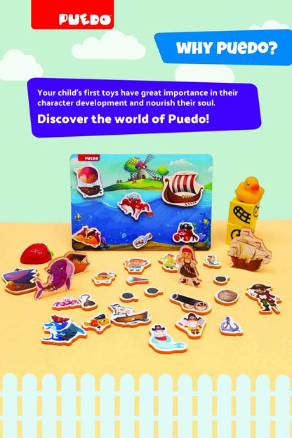 Joc Magnetic Din Spuma Eva, Pirati, Puedo