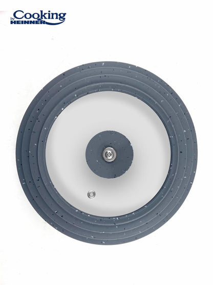 Capac Sticla Cu Margine Din Silicon Ajustabila Pe 3 Dimensiuni 22/24/26 Cm, Cooking By Heinner