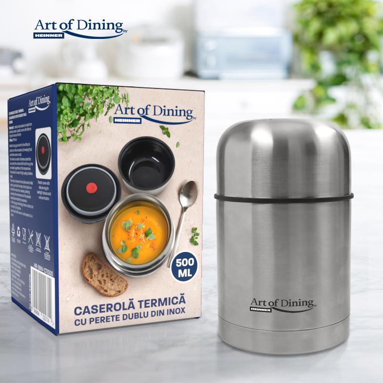 Caserola Termica Cu Perete Dublu Din Inox 500Ml, Art Of Dining By Heinner