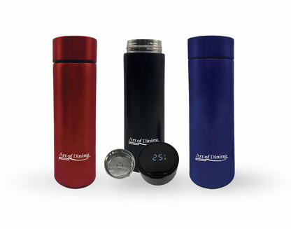 Termos Inox 450 Ml,Indicator Led Temperatura, Art Of Dining By Heinner(Mix 3 Colori In Bax)