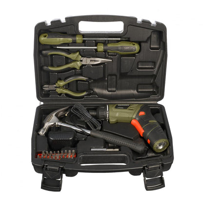 Pachet Surubelnita pe acumulator Heinner VTE002, 3.6 V Li-Ion, 1300 mAh, 4.5 Nm, 20 biti, adaptor + 5 scule de mana