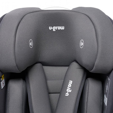 Scaun Auto I-Size U-Grow Goldfix Plus, Isofix, 76-150 Cm (9-36 Kg), Boxa Bluetooth,