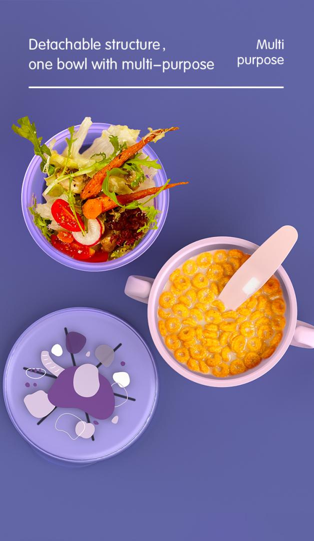 Bol 2 In 1 Pentru Snackuri Cu Lingurita, U-Grow