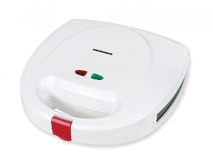 Sandwich maker Heinner SM-K750W, 750 W, placi antiadezive fixe tip grill, Alb