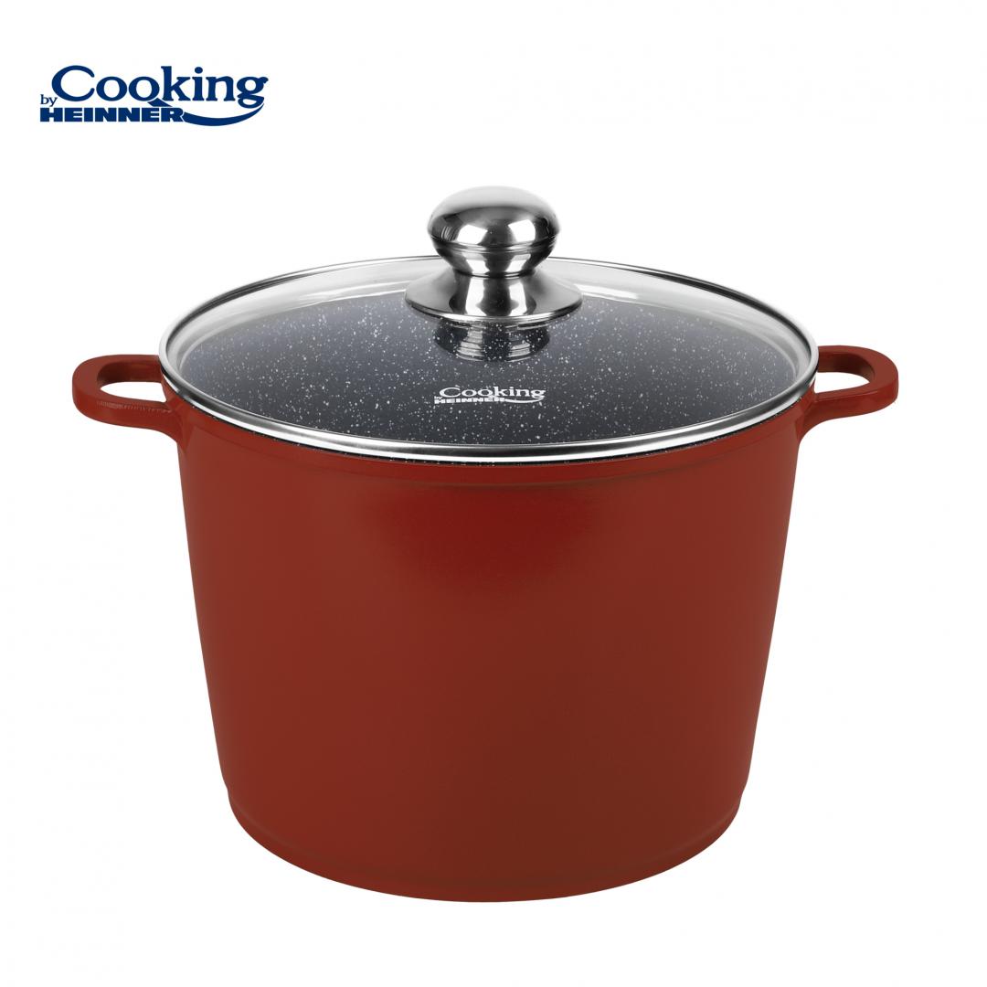 Oala 8.2L cu capac Cooking by Heinner Calabria, aluminiu, 24x18cm